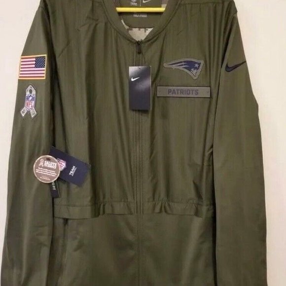 Nwt RARE 100% Nike 2018 New England Patriots Salute To Service Sideline Jacket - Picture 3 of 5